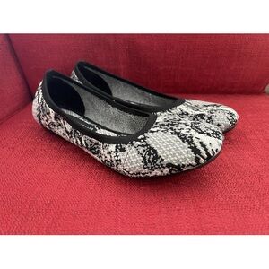 Steven By Steve Madden Bandour Slip-on Ballet Flat 9M Black Gray White